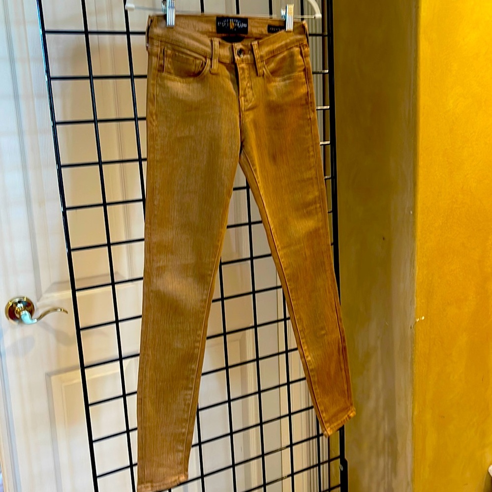 Gold skinny pant